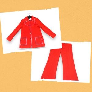 1960’s ladies acrylic/wool pant suit Size 12